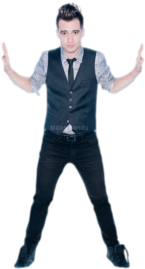 Confident Man Spreading Arms PNG image