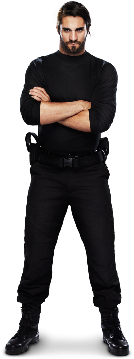 Confident Manin Black Outfit PNG image