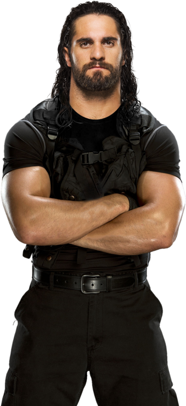 Confident Manin Black Tactical Gear PNG image