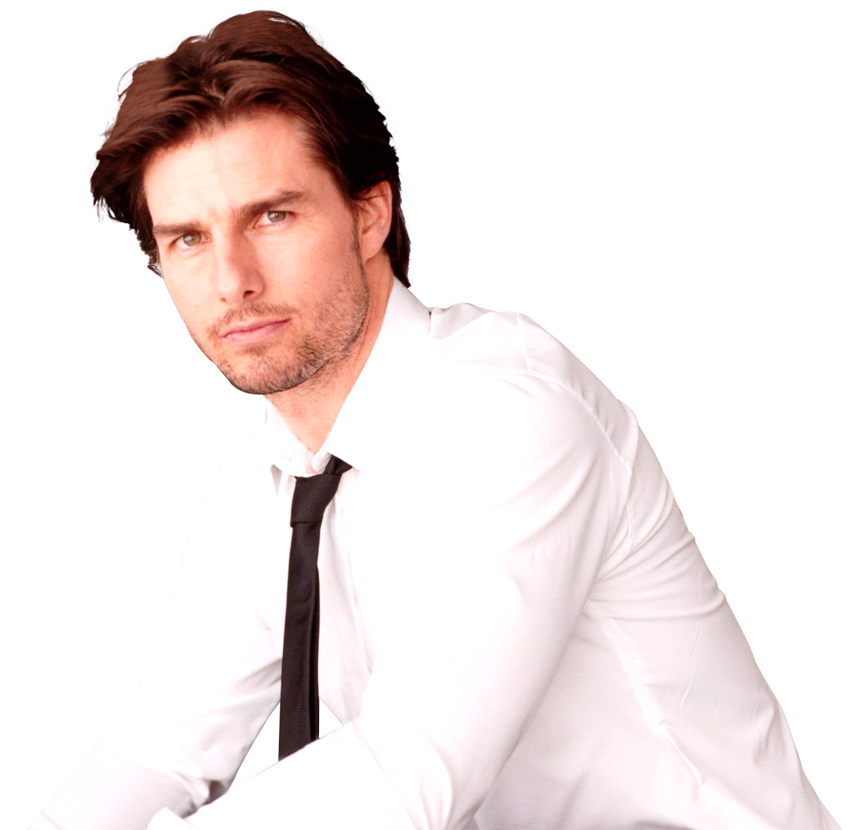 Confident Manin White Shirt PNG image