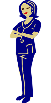 Confident Nurse Vector Illustration PNG image