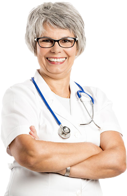 Confident Senior Physician PNG image