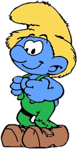 Confident Smurf Standing PNG image