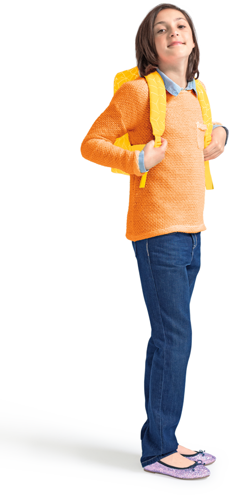 Confident Studentwith Backpack PNG image