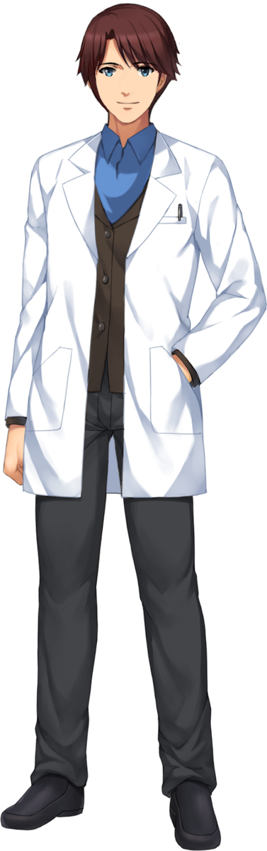 Confident Young Scientist Illustration PNG image