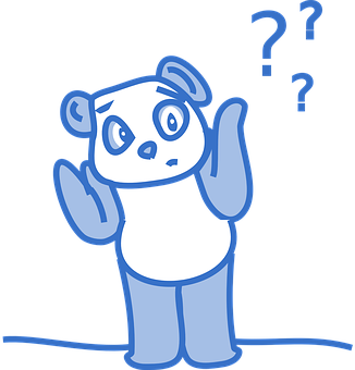 Confused Cartoon Panda PNG image