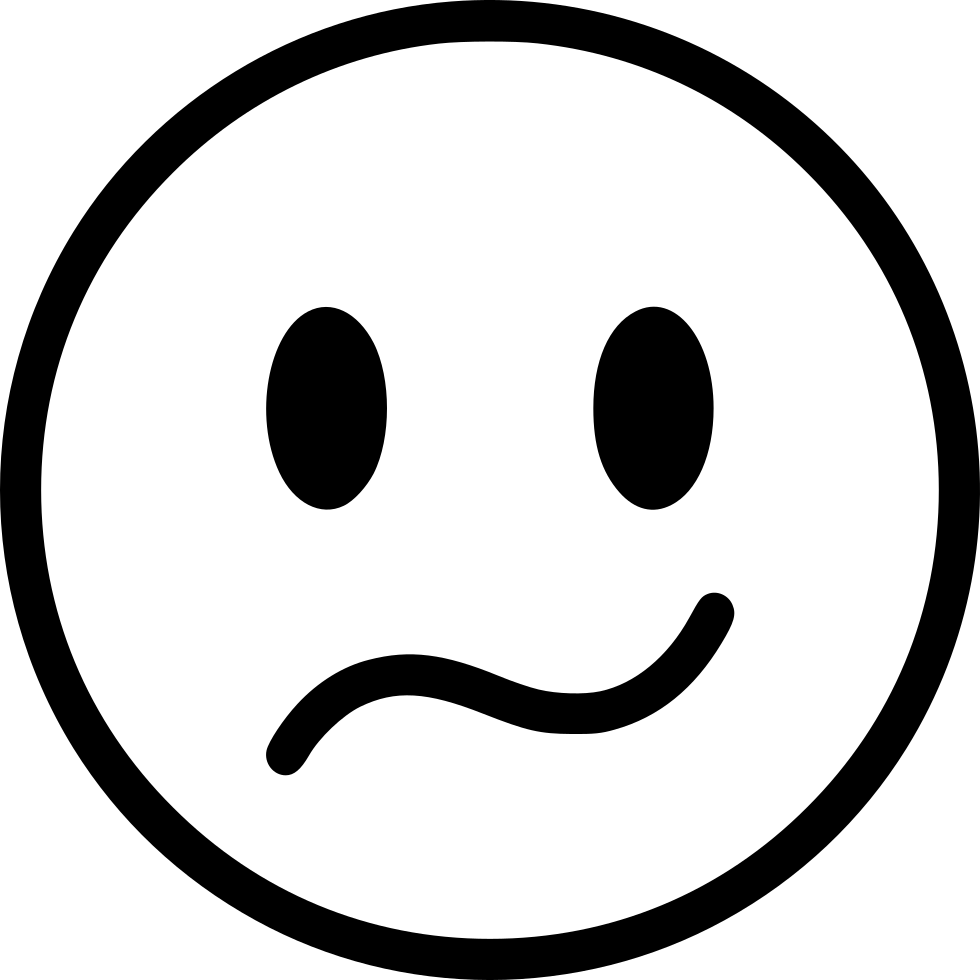 Confused Smiley Face Icon PNG image