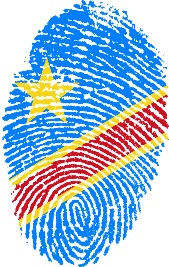 Congo Flag Fingerprint Art PNG image