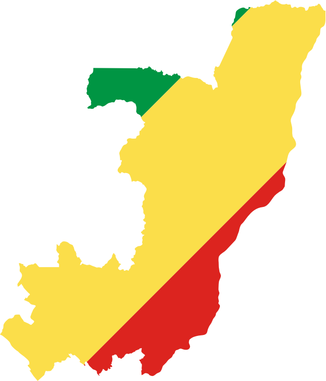 Congo Map Outline Color PNG image