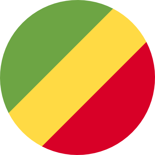 Congo Republic Flag Circle PNG image