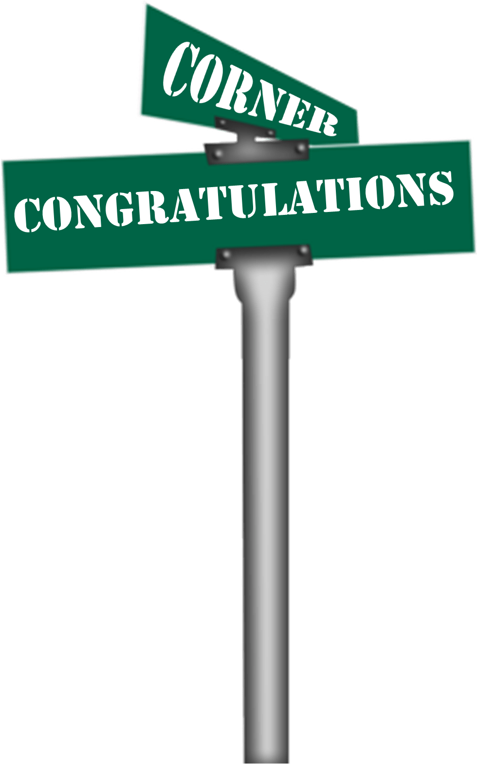 Congratulations Corner Street Sign PNG image