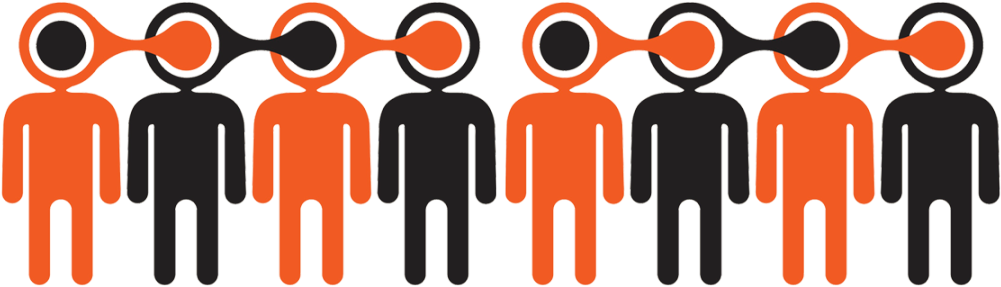 Connected Figures Graphic Illustration PNG image