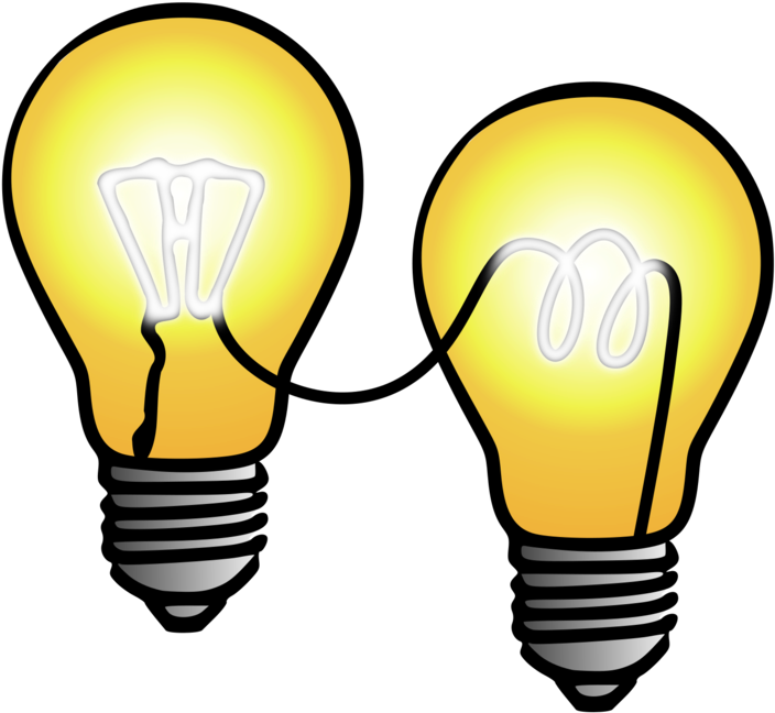 Connected Ideas Lightbulbs PNG image
