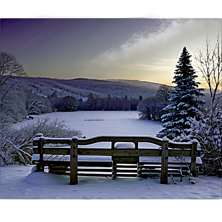 Connecticut Winter Scene Png 06202024 PNG image