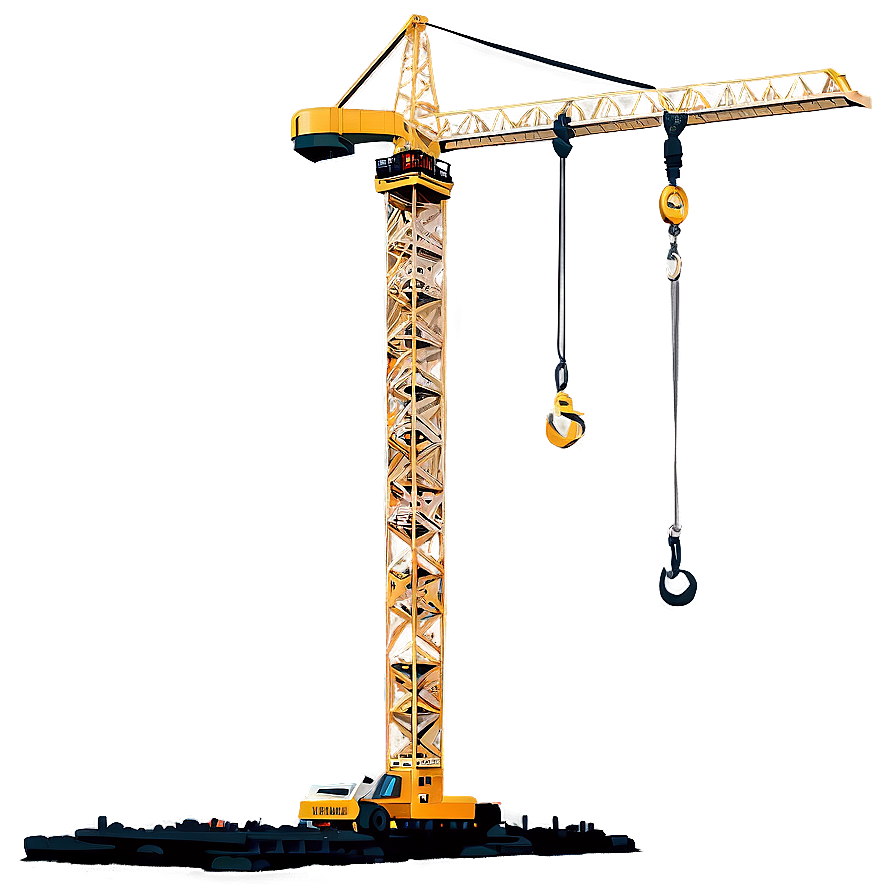 Construction Site Crane Sunset Png 33 PNG image