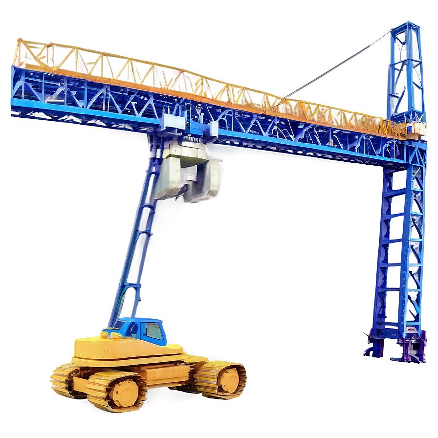 Construction Site Crane Sunset Png Hvf5 PNG image