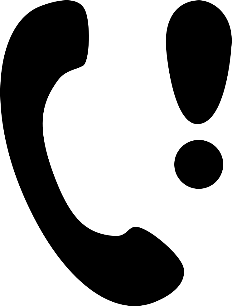 Contact Phone Icon Black PNG image