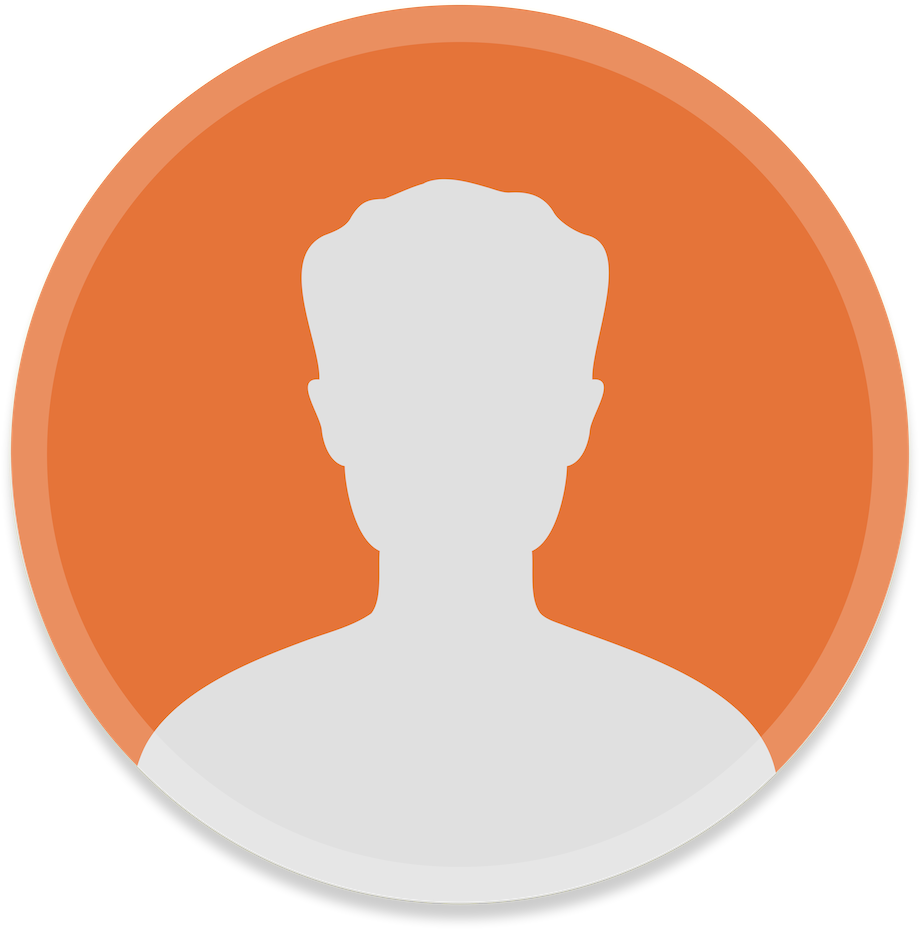 Contact Profile Icon Orange Background PNG image