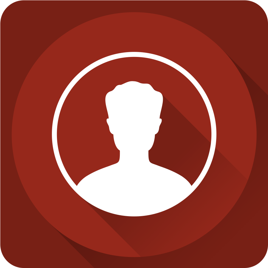 Contact Profile Icon Red Background PNG image