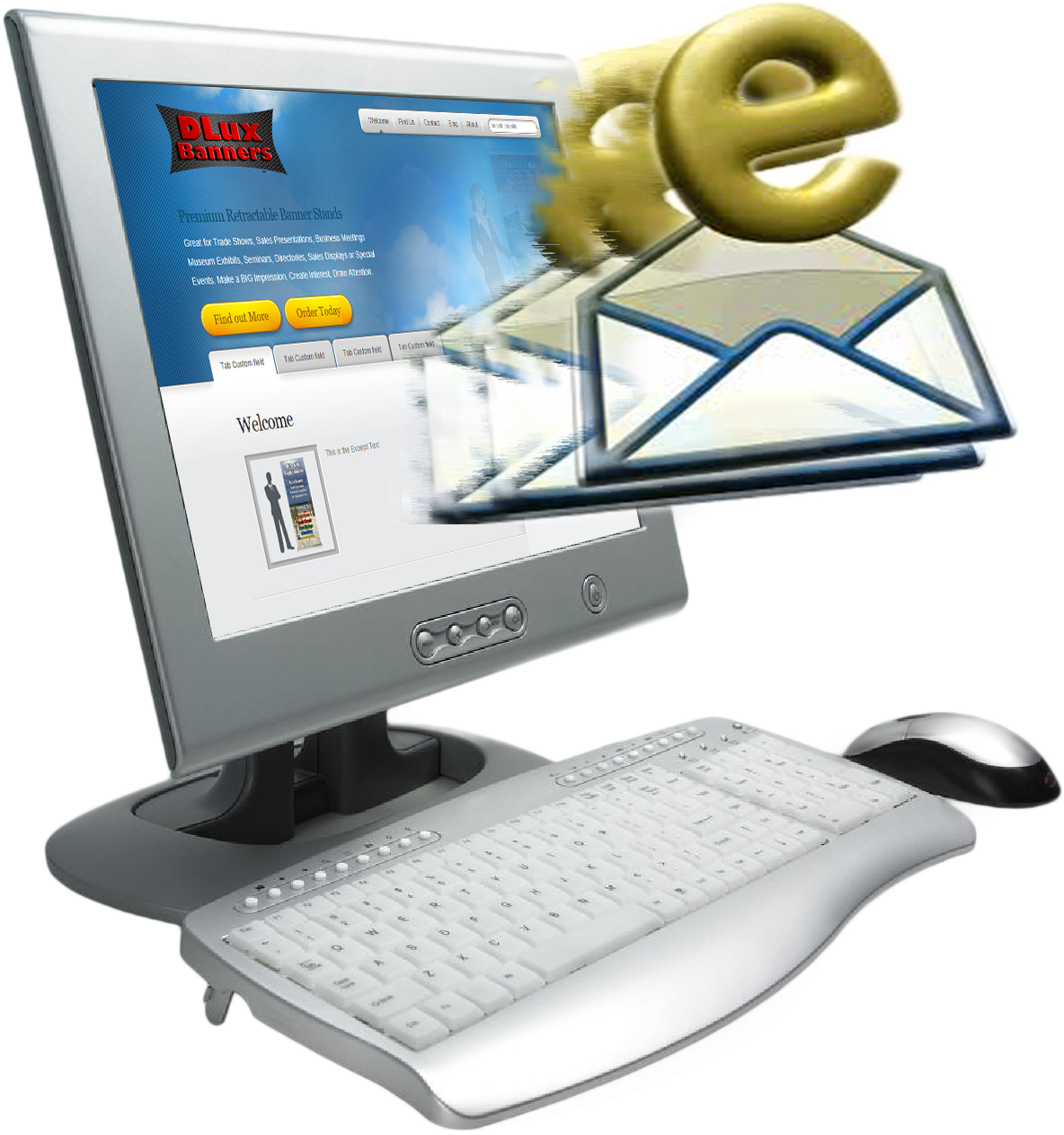 Contact Us Email Concept PNG image