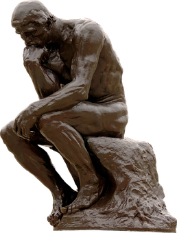 Contemplative_ Figure_ Sculpture PNG image