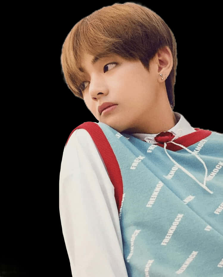 Contemplative Glance Taehyung PNG image