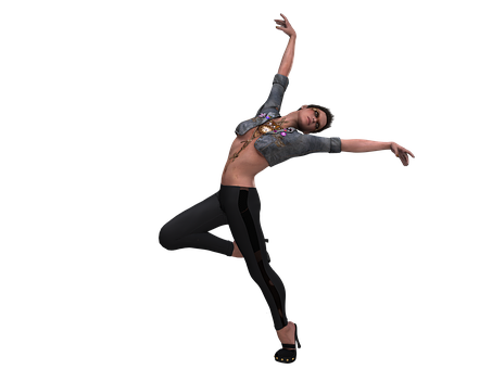 Contemporary Dancer Pose PNG image