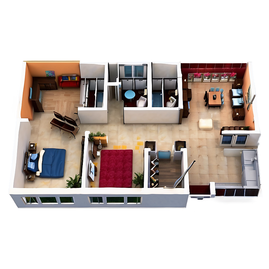 Contemporary Floor Plan Png 06262024 PNG image