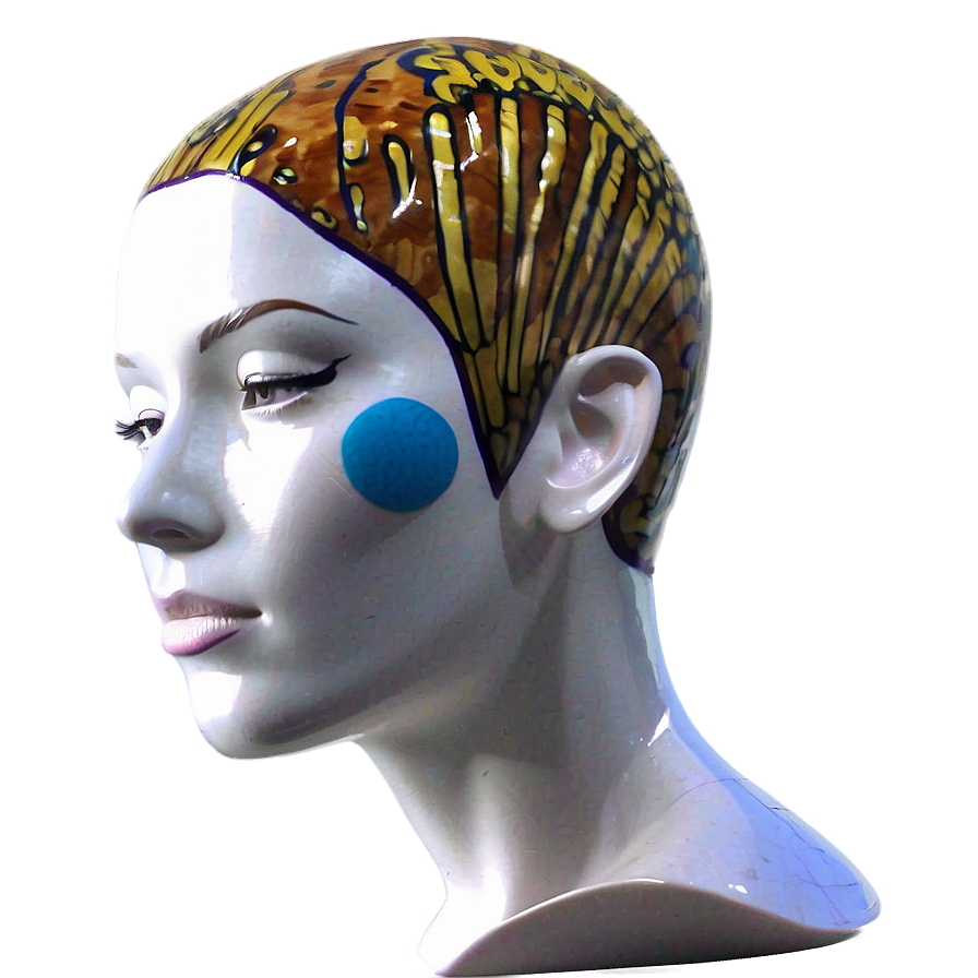 Contemporary Mannequin Head Art Png Jgi1 PNG image