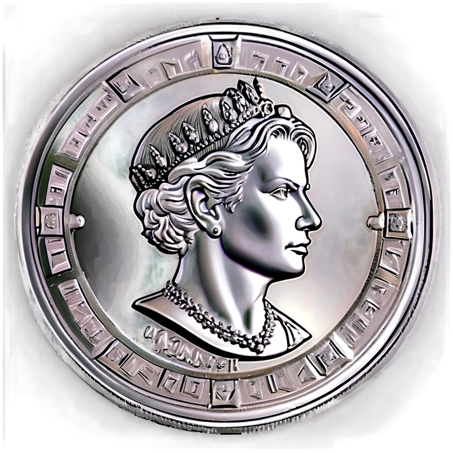 Contemporary Silver Coin Style Png 06272024 PNG image