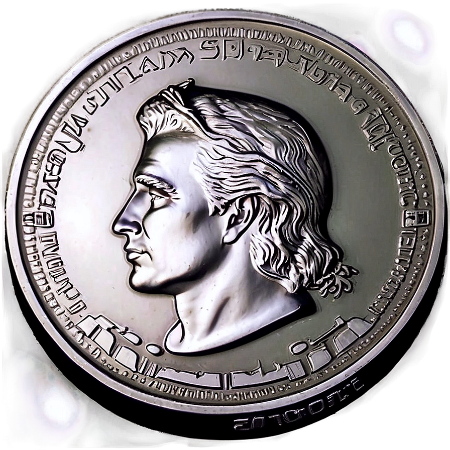 Contemporary Silver Coin Style Png Yds44 PNG image