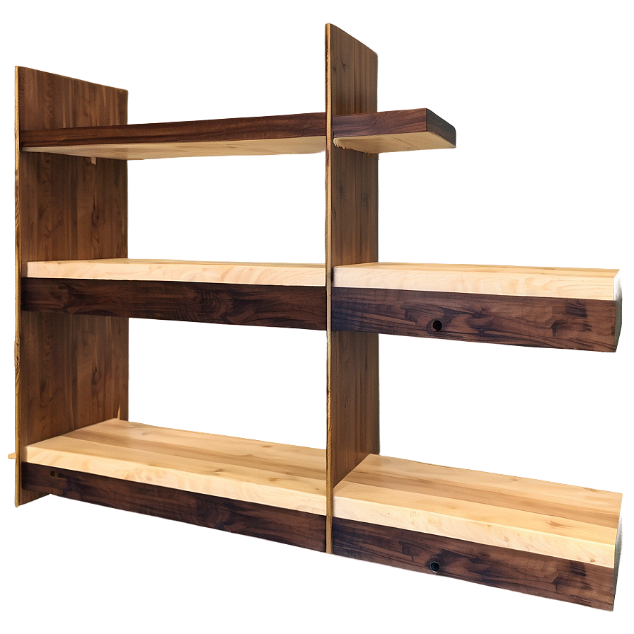 Contemporary Wood Shelf Schemes Png Mrn PNG image