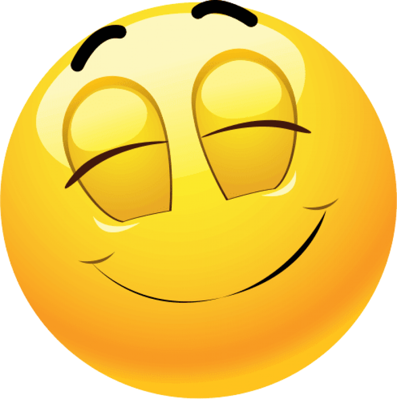 Contented Smiley Face Emoji PNG image