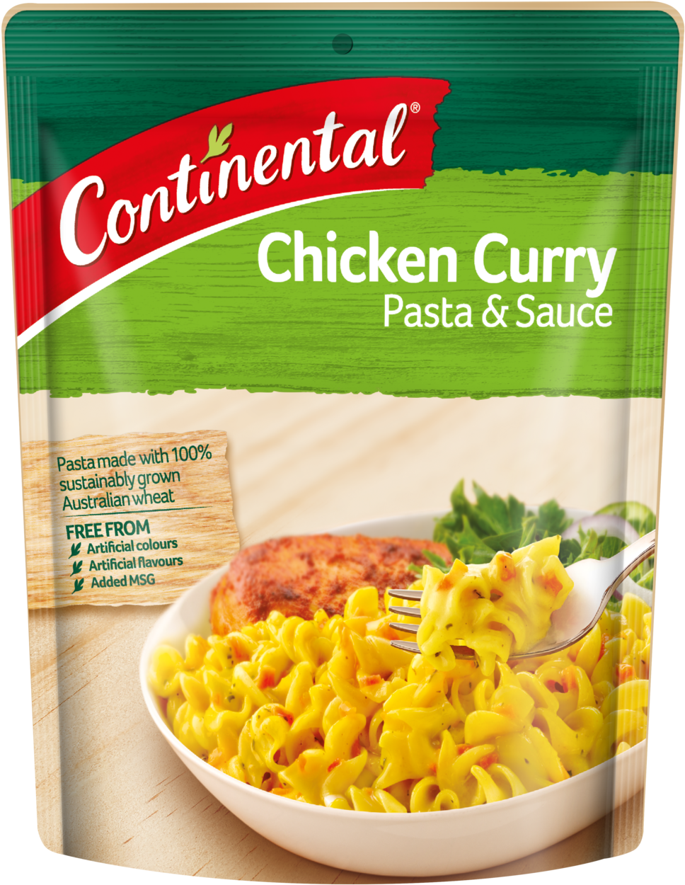 Continental Chicken Curry Pasta Packet PNG image