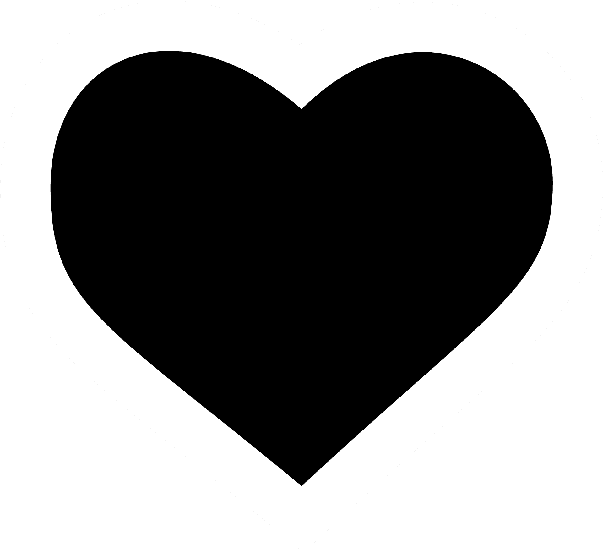 Contrasting Heart Graphic PNG image