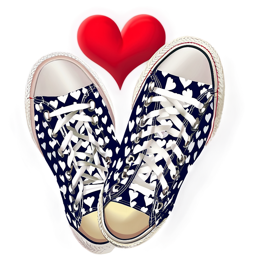 Converse With Heart Design Png Ver PNG image