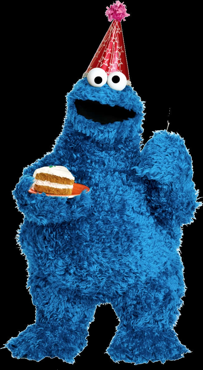 Cookie Monster Birthday Celebration PNG image