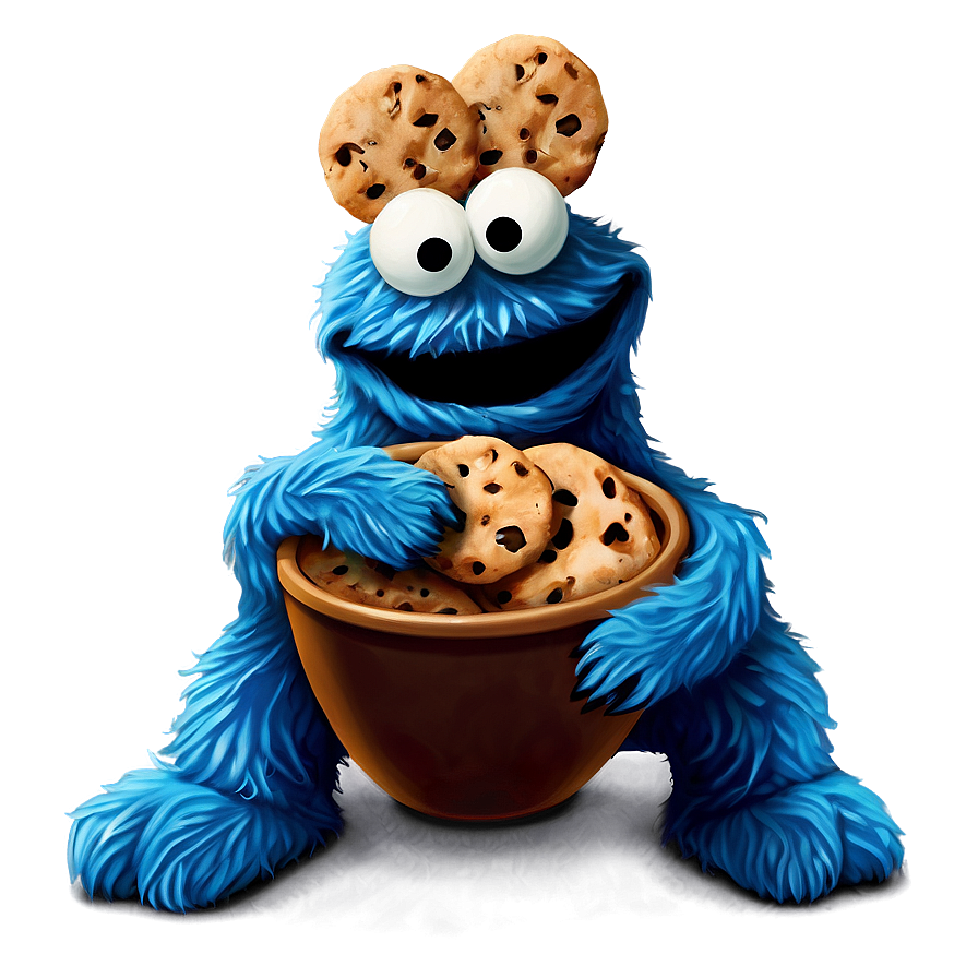 Cookie Monster Digital Art Png 05212024 PNG image