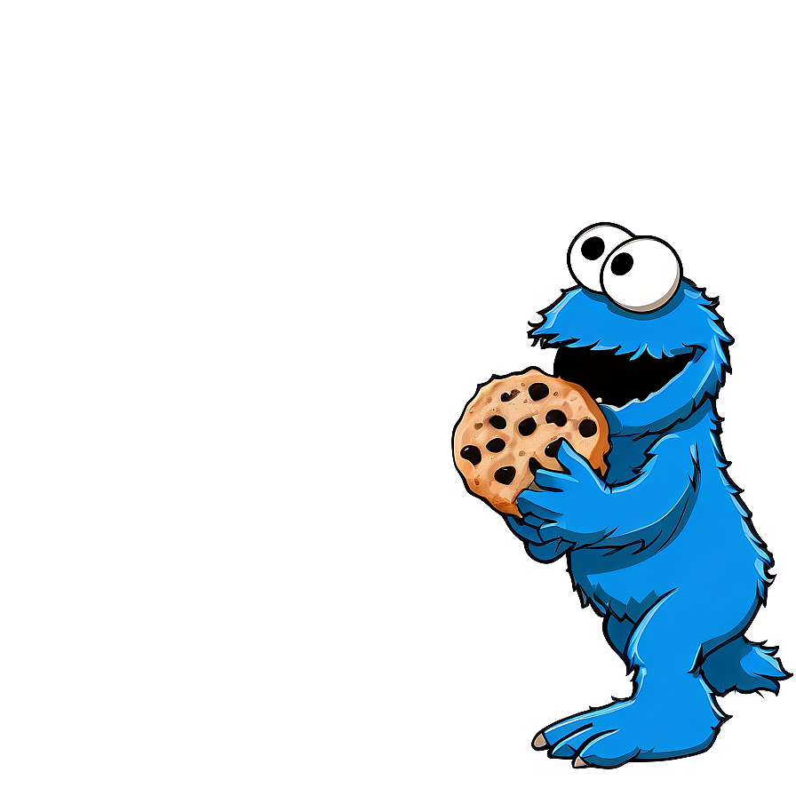 Cookie Monster Eating Cookie Png Ydx5 PNG image