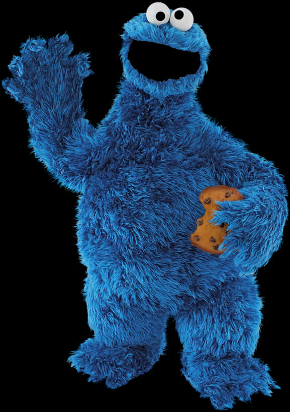 Cookie_ Monster_ Holding_ Cookie PNG image