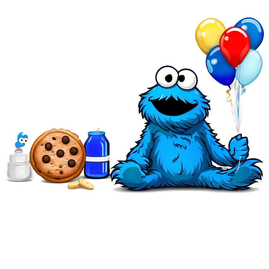 Cookie Monster Party Theme Png Uio28 PNG image