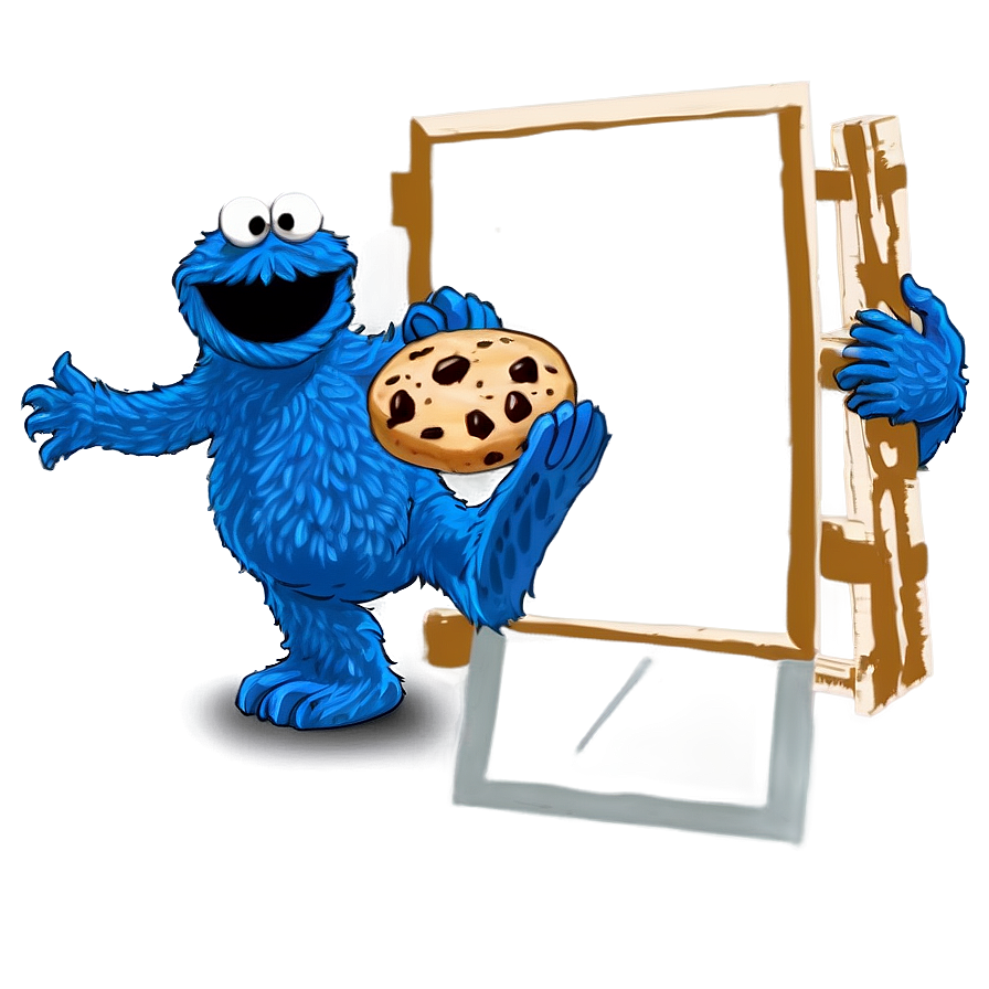 Cookie Monster Pose Png 05212024 PNG image