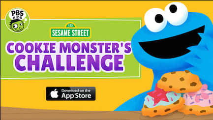 Cookie Monsters Challenge App Promotion PNG image