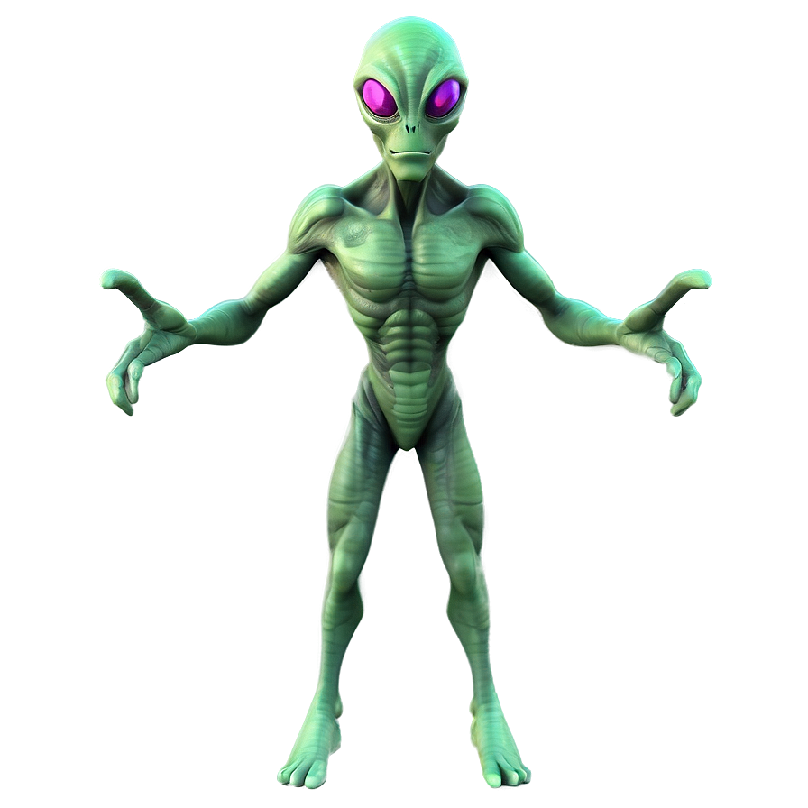 Cool Alien Cartoon Png 06282024 PNG image