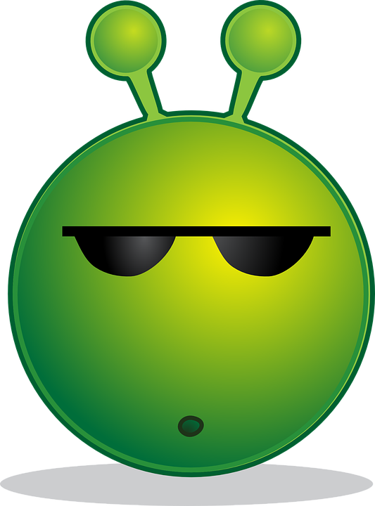 Cool Alien Emoji Graphic PNG image