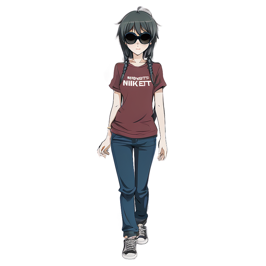 Cool Anime Character With Sunglasses Png Tgc PNG image