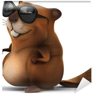 Cool Beaver Cartoon Character PNG image