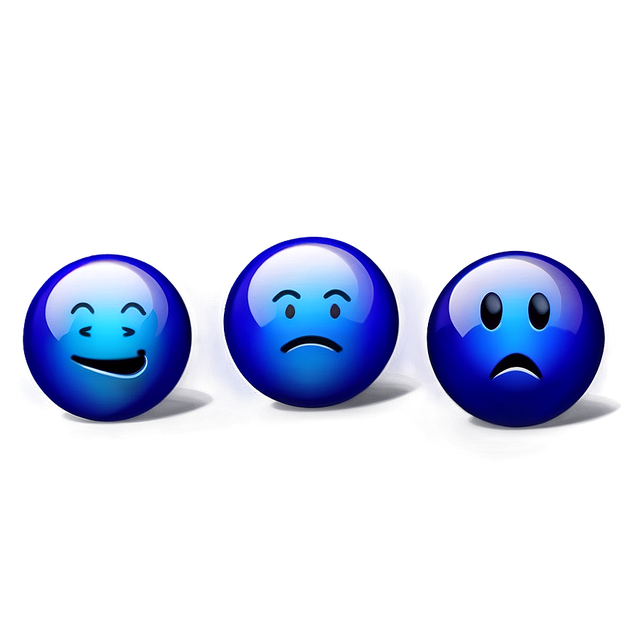 Cool Blue Emoji Images Png Atj46 PNG image