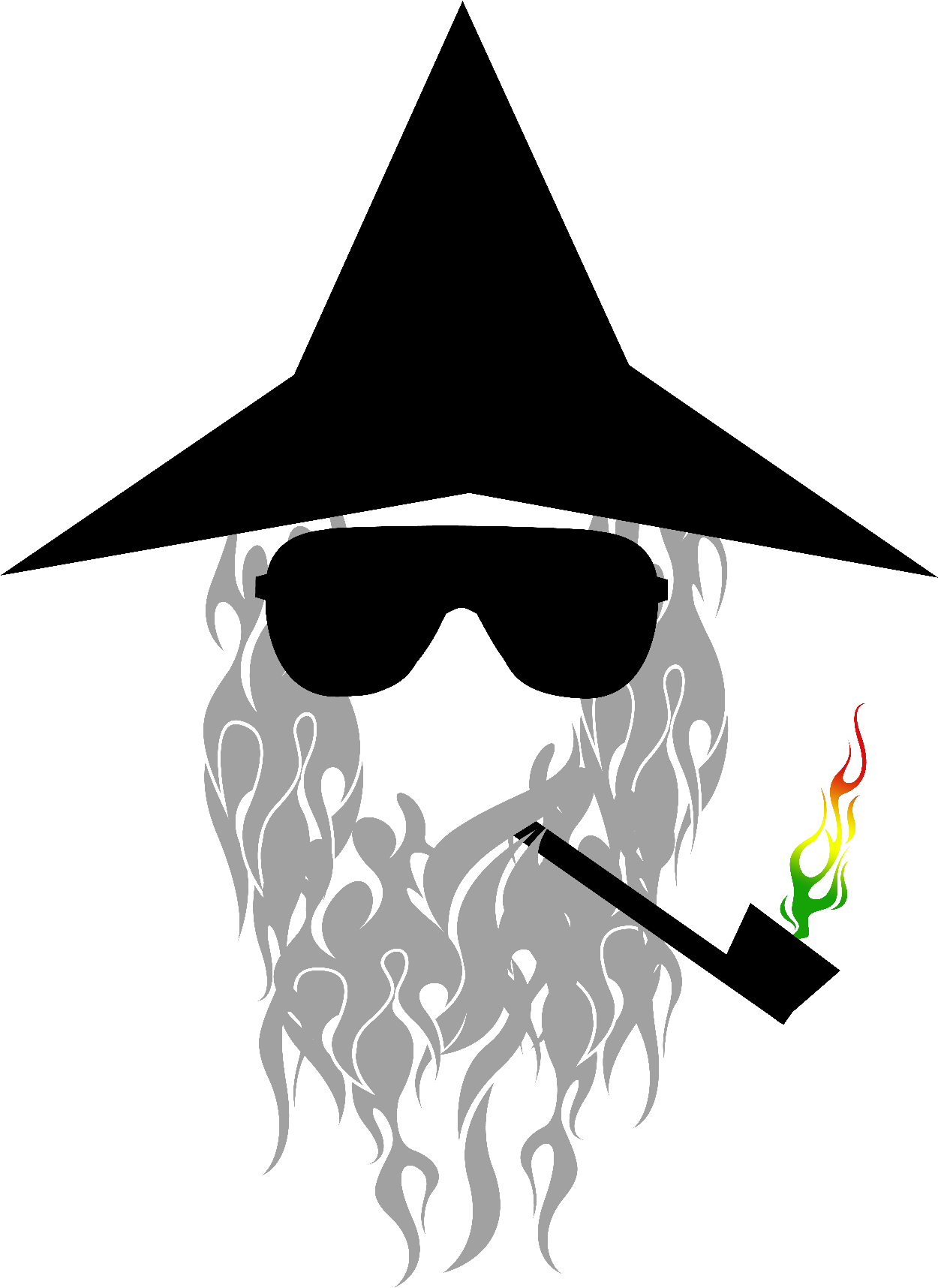 Cool Gandalf Stylized Graphic PNG image