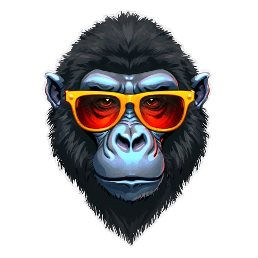 Cool Gorilla In Glasses Png Tlg PNG image